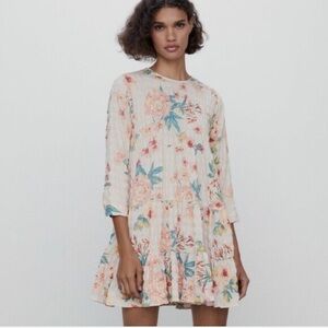 🖤 Zara ‘The Sharon' Ecru Floral Dress